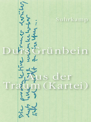cover image of Aus der Traum (Kartei)
